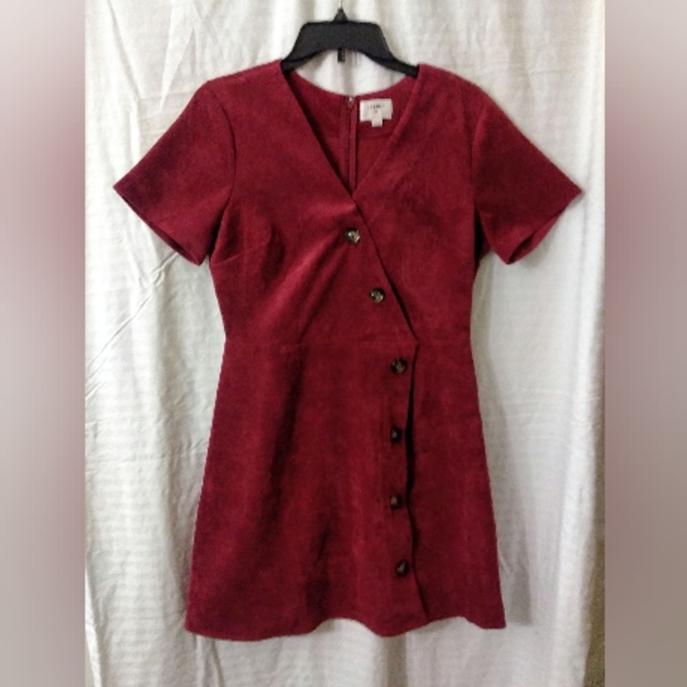 Everly corduroy maroon mini dress in medium.